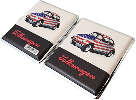 VW Cigaretetui til 20 stk. Ikonisk Bus og Beetle Design