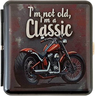 Cigaret Etui Metal med Chopper Motiv – Den perfekte gave til mænd