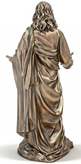 JESUS FIGUR. Katolske, religiøs julegaveide i form Kristus bronzefigur
