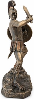 GRÆSKE HELTE. Bronze figur af Hektor den tapreste af trojanske krigere