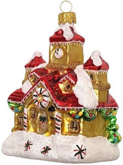 Rådhus på juletræet? Kun i form af en blæst dekorative glas figur