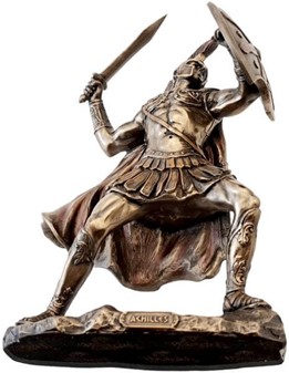 GRÆSK MYTOLOGISK FIGUR. Figur af Achilleus, helten fra trojanerkrigen