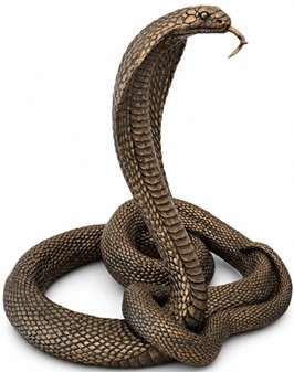 KONGEKOBRA SLANGE. Perfekt, realistisk dekorative figur til hjemmet