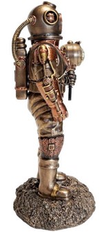 DEKORATION HJEMMET. Steampunk Veronese figur af døde dykker med LED