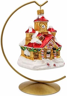 Rådhus på juletræet? Kun i form af en blæst dekorative glas figur