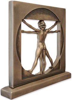 DEKORATION TIL HJEMMET. Figur af Vitruvianske Mand, Leonardo da Vinci