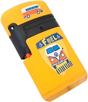 VW Bus T1 Gas Lighter. Ikonisk Gul Dobbelt Jetflamme til Outdoor