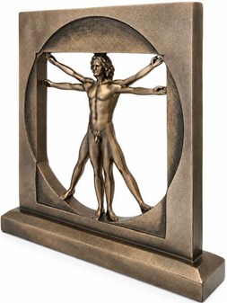 DEKORATION TIL HJEMMET. Figur af Vitruvianske Mand, Leonardo da Vinci