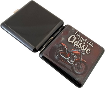 Cigaret Etui Metal med Chopper Motiv – Den perfekte gave til mænd