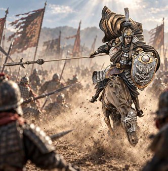 Luksuriøs Figur til Kontor. Zhao Yun kinesisk generel. Gave til chefen