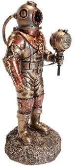 DEKORATION HJEMMET. Steampunk Veronese figur af døde dykker med LED
