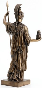 Imponerende Athene Gudinde Figur. Græsk Myndighed til Kontor og Hjem
