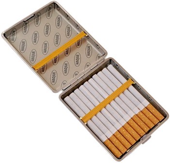 CIGARETETUI LANG. Etui til 20 stk lange cigaretter Super King Size