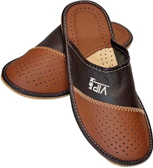 HERRE HJEMMESKO LÆDER. Billige klassisk slippers herre, kun 159 kr