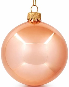 Laksefarvede julekugler, fordi dit juletræ fortjener glam! Ø 8cm 6 stk