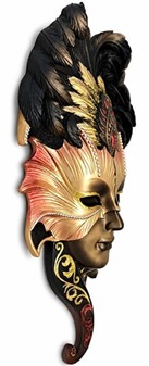 DEKORATION TIL VÆGGEN. Eksklusiv Venetiansk Ugle Maske i Bronze