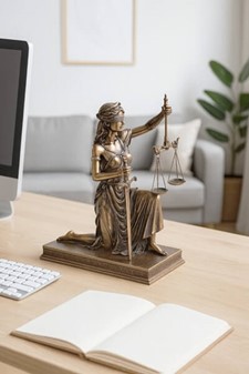 Eksklusiv Justitia figur. Perfekt gave til jurister og nyuddannet