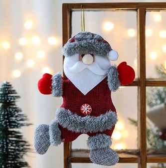 Juletræsophæng. Julemand, bamse og rensdyr i julekostumer. H: 17 cm