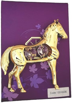 DEN ARABISKE HEST. Flot forgyld figurine med 6 Swarovski krystaller