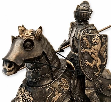 Ridder på hest statue. En Stue Dekoration Med Historie og Sjæl
