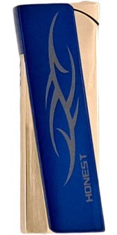 Luksus Turbo Lighter i Guld og Blå. Gaven til den Kræsne Kvinde