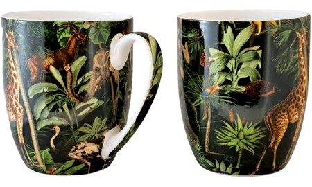 PORCELÆN KRUS. Savanne Kaffe: Vilde Dyr på Dine Krus