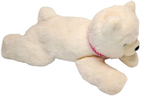 HVIDE BAMSE. Charmerende sovebamse lavet af ægte merinould, 289 kr