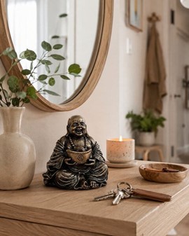 Buddha Figur. Bring held og overskud ind i hjemmet med bronze Buddha