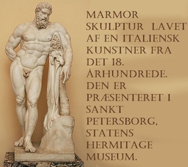 Monumental Herkules figur. Styrke, kunst og luksus til dit hjem