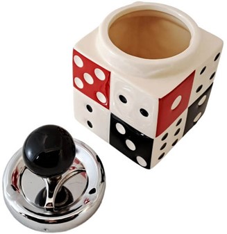 Keramisk spilleterning formet askebæger. Et must-have for gamere