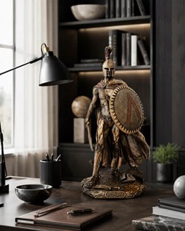 LEONIDAS SKULPTUR. Spartansk kriger og konge - Pynte figur til hjemmet