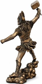Thor Figur med Mjølner – Eksklusiv Statue til Det Moderne Hjem