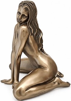 GAVEIDEER TIL MÆND. Flot Veronese bronze figur af en nøgen kvinde