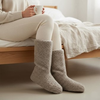 Varme høje hjemmesko dame. Eksklusiv komfort - perfekt gave til kvinde