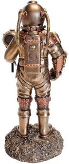 DEKORATION HJEMMET. Steampunk Veronese figur af døde dykker med LED