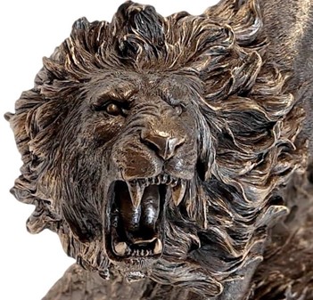 LØVE FIGUR. Brølende Elegance og Majestætisk Bronzefigur Til Hjemmet