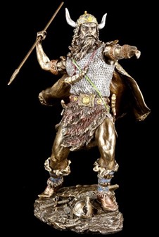 DEN PERFEKTE GAVE TIL HAM. Pynteting, figur af viking med spyd