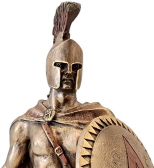 LEONIDAS SKULPTUR. Spartansk kriger og konge - Pynte figur til hjemmet