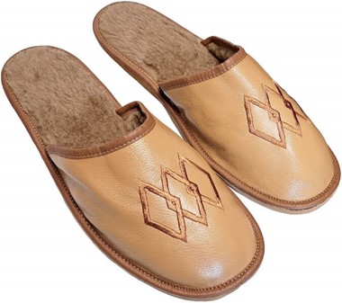 SLIPPERS TIL MÆND. Traditionelle hjemmesko med ægte læder. Kun 139 kr