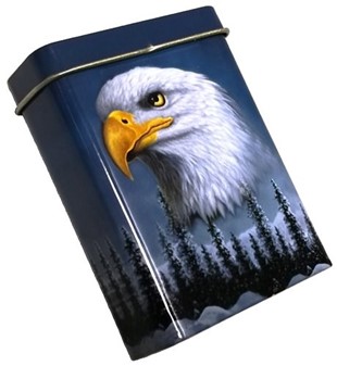 ETUI TIL HJEMMERULLET CIGARETTER. 4 stk. metal etui til cigaretpakke