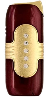 GAVEIDE. Smuk og billig rød dame lighter med Swarovski krystaller