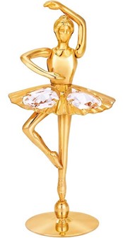 GAVER TIL PIGEN. Flot figurine af ballerina med Swarovski krystaller