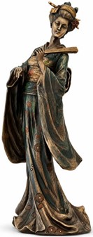 Unik bronze Geisha-skulptur . En gave fuld af elegance og tradition