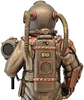 DEKORATION HJEMMET. Steampunk Veronese figur af døde dykker med LED