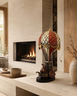 GAVE TIL MAND. Forbløffende dekorativ figur af Steampunk ballon
