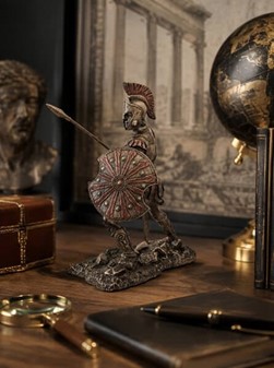 ACHILLES. Statuette af helten trojanerkrigen til hjemmet dekoration