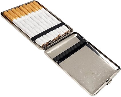 METAL CIGARETETUI TIL LANGE CIGARETTER. Bedste Vom Hofe cigaretetui