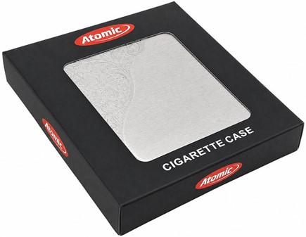 CIGARETETUIER. Metal cigaret etui med indgraveret venetiansk mønster