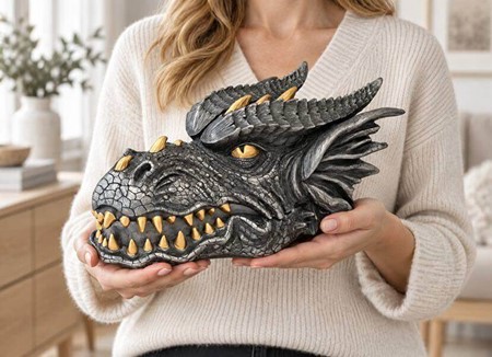 Herre Smykkeskrin. Drage – Unik Fantasy Figur og Gave til Ham