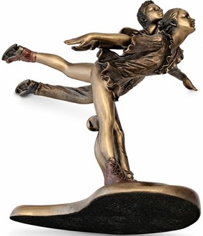En betagende figur af kunstskøjteløb par. Gaveidé til fans og atleter